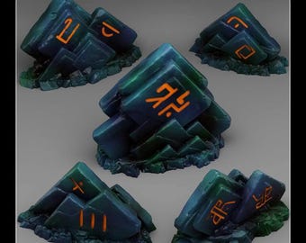 Magic Square Rocks - Fantastic Plants & Rocks - Fantasy Terrain Set