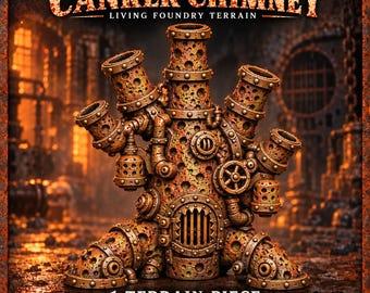 Canker Chimney Living Foundry Terrain | Rust Legion Resin Scenery | Industrial Fantasy Objective | HGM Exclusive