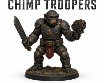 Stone Legion Chimp Troopers - HGM Exclusive Resin Sci-Fi Miniatures - 10 or 20