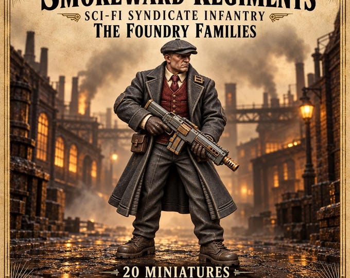 Smokeward Foundry Families | Choose 1 of 20 or Full Unit | 32mm Sci-Fi Resin Gangster Infantry | HGM Exclusive