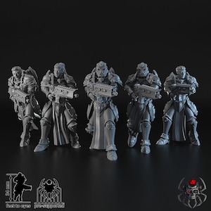 Widows of Retribution Battle Squad - Battle Sisters - for Sci-Fi Wargames & TTRPG | Eight Legs Miniatures mini