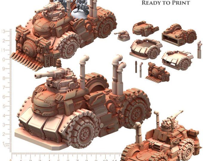 Goliath Bio Apocalypse Truck - Genetist Fleshsculpter - Printerra Studios - Tabletop Wargaming Miniature for Grimdark | OPR | Sci-fi