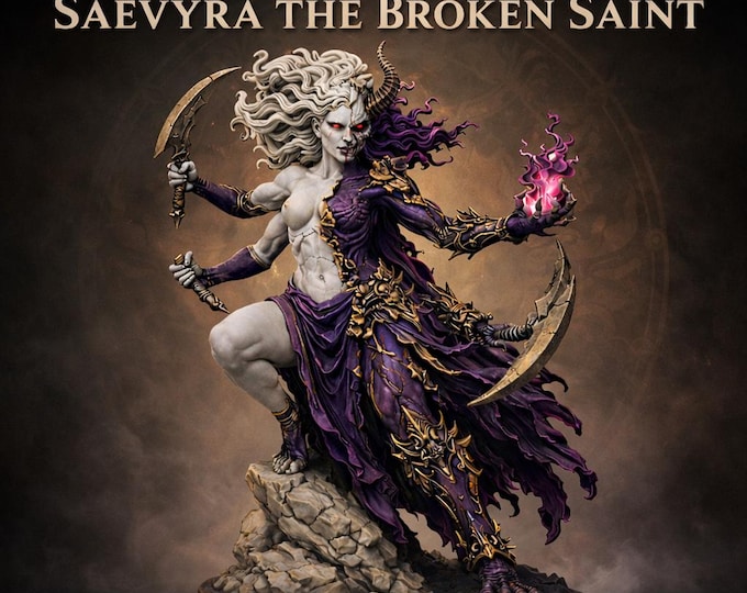 Saevyra the Broken Saint - Marble Legion  - Legion Wars - Exclusive Highland Gaming Minis Tabletop Wargaming Multi-Verse Grimdark OPR Sci-Fi