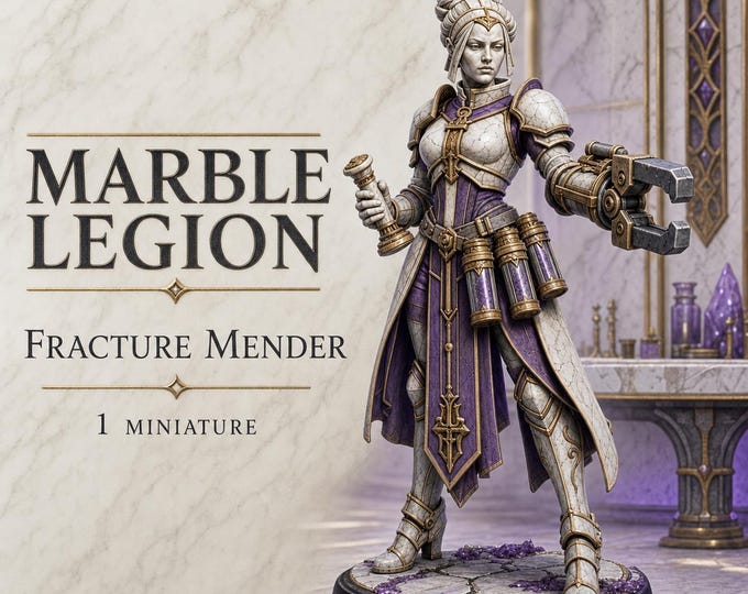 Marble Legion Fracture Mender | Female Fantasy Support Character | HGM Resin Miniature