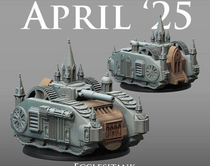 Gospel Defender Ecclesitank battle sisters - Bethazark - Printerra Studios - Tabletop Wargaming Miniature for Grimdark | OPR | Sci-fi