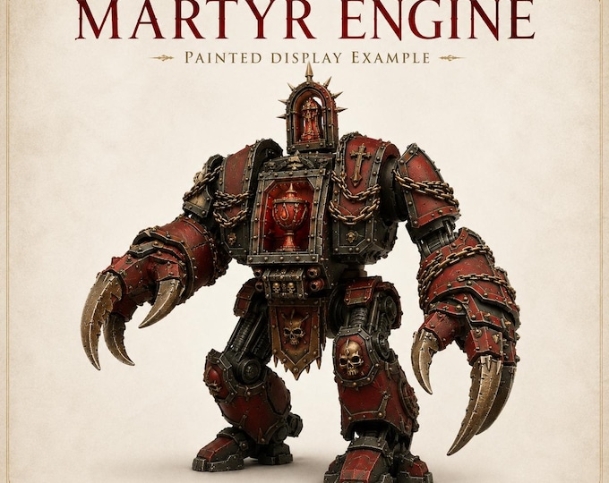 Red Vow Martyr Engine | 4-Loadout Gothic Sci-Fi Resin War Walker | 90mm Base Option | HGM Exclusive