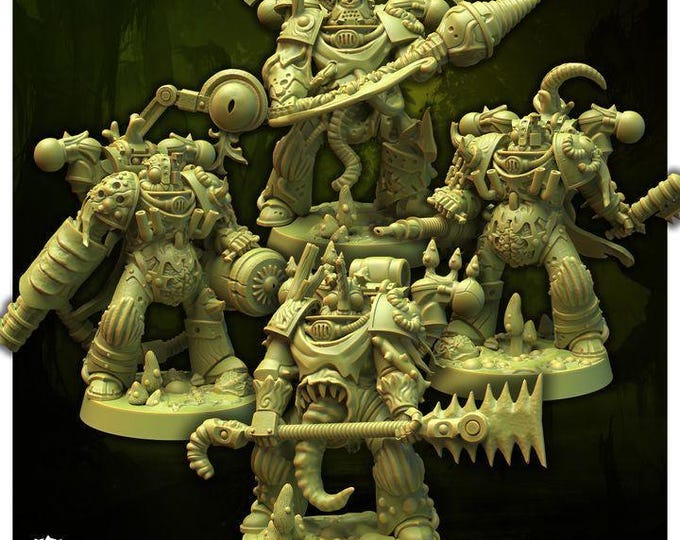 Chaos Plague Soldiers - God Immaterium s - Grimdark - DakkaDakka - Fantasy Resin Miniature