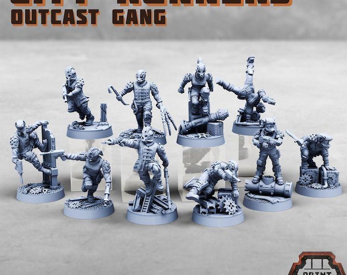 City Runner Gang - Across the Realms - Tabletop Wargaming for Grimdark | Alternative  | OPR Sci-Fi mini