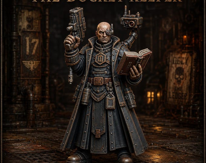 Docket Keeper - 32mm Sci-Fi Magistrate Resin Miniature - HGM Exclusive