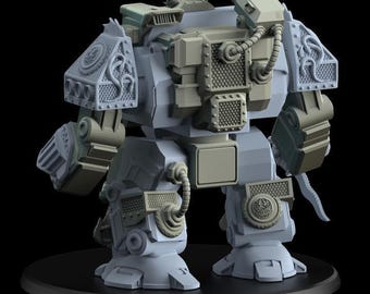 Dread Mechanical Coffin Walker – Printerra Studios Alphaya Licensed Resin Sci-Fi Mech – Optional 80mm Base