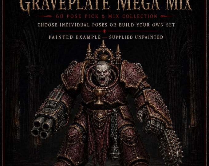 Thirstbound Graveplate Mega Mix | Choose From 60 Sci-Fi Specialist Poses | HGM Exclusive Physical Resin Miniatures