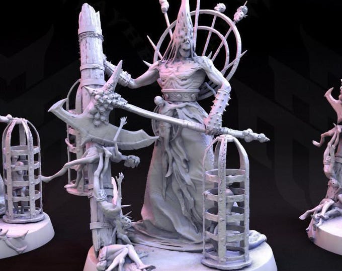 Chaos Executioner Pose 2 - Fantasy Miniature - Mini Monster Mayhem Fantasy Resin Miniature