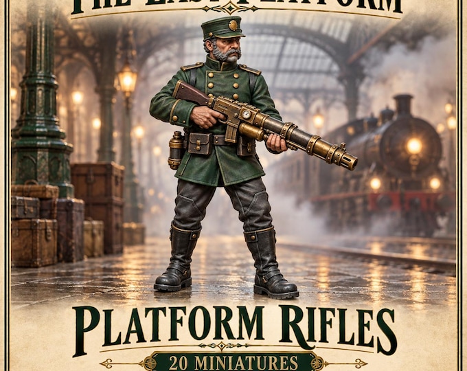 Platform Rifles | Choose 1 of 20 or Full Unit | 32mm Victorian Sci-Fi Resin Miniatures | HGM Exclusive