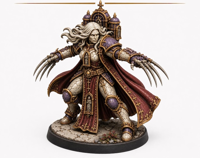 Marble Legion Commander | Paired Taloned Claws | HGM Exclusive 32mm Resin Sci-Fi Character