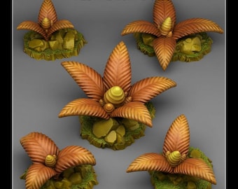 Dangerous Bee Plants Wargaming Terrain Objectives | Fantastic Plants and Rocks | PathFinder | Mini | Dungeons and Dragons | Fantasy | RPG