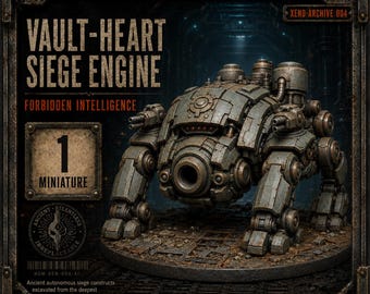 Vault-Heart Siege Engine | HGM Underworks Sci-Fi Robot War Machine | Physical Resin Miniature