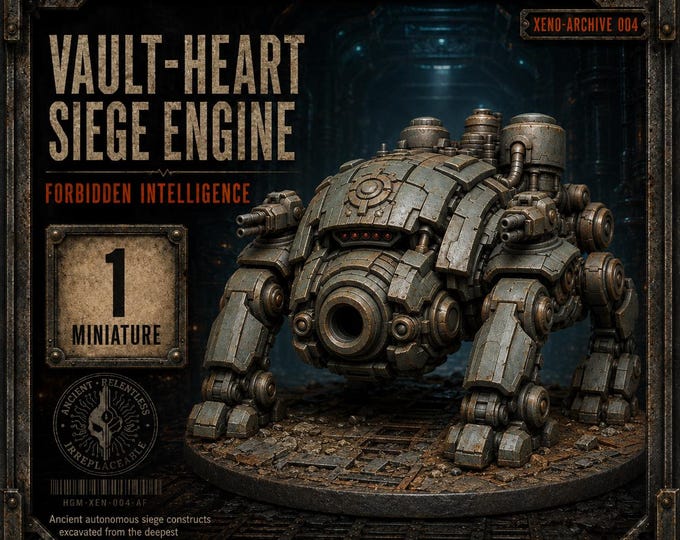Vault-Heart Siege Engine | HGM Underworks Sci-Fi Robot War Machine | Physical Resin Miniature