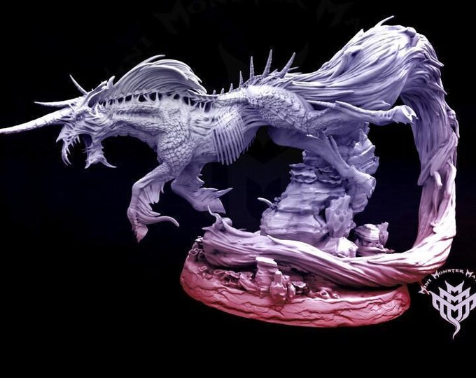 Wraithful Kirin - Fantasy Miniature - Mini Monster Mayhem Fantasy Resin Miniature
