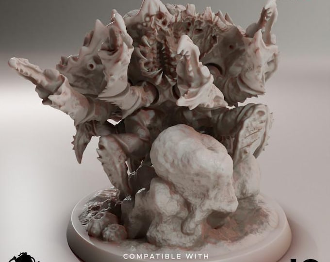 Oldscar Crab 1.0  - Deep Hive - Oshounaminis - Tabletop wargaming miniature for Grimdark | OPR | Sci-fi | Alien Bug Proxy | Printed mini
