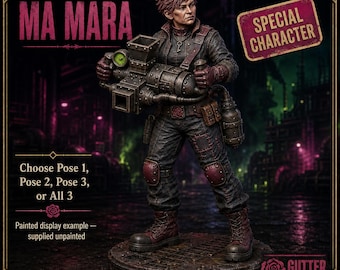 Ma Mara Special Character Miniature | Gutter Rose Legends of Crime | 3 Pose Options