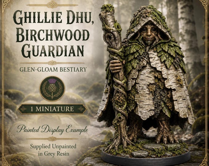 Ghillie Dhu Birchwood Guardian - HGM Exclusive Resin Fantasy Character Miniature