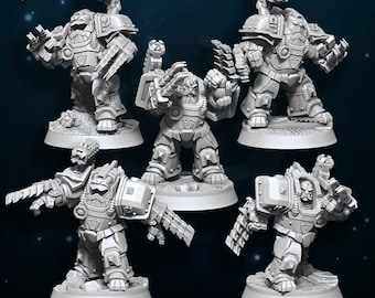 Space Dwarfs 10 Iron Moles - WildMesh - Sci-Fi Grimdark Squad Miniatures