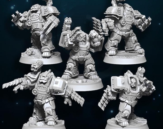 Space Dwarfs 10 Iron Moles - WildMesh - Sci-Fi Grimdark Squad Miniatures