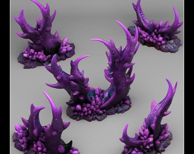 Underdark Claws Plants Wargaming Terrain Objectives | Fantastic Plants and Rocks | PathFinder | Mini | Dungeons and Dragons | Fantasy | RPG
