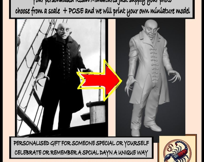 Personalised Tabletop Miniatures from a 2D Photo to a 3D Miniature  - Exclusive Highland Gaming Minis - Tabletop Wargaming for Grimdark