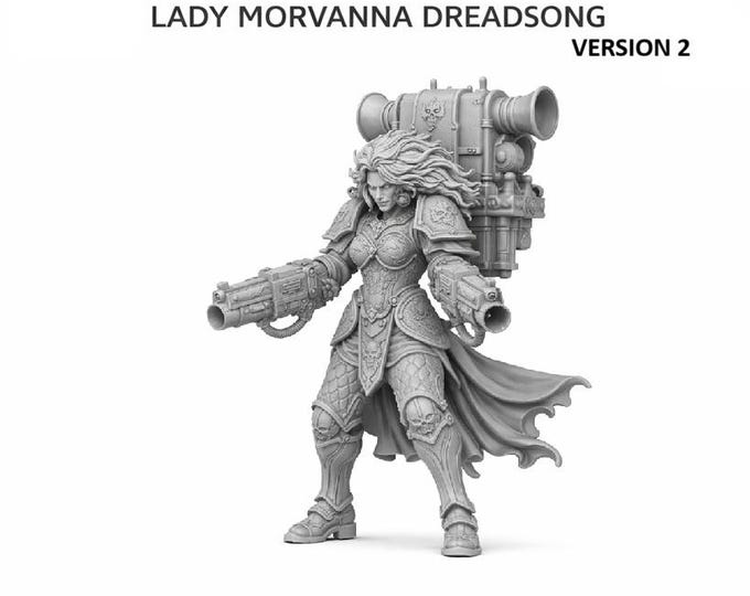 Lady Morvanna Dreadsong 2.0 Marble Legion - Legion Wars - Exclusive Highland Gaming Minis Tabletop Wargaming Multi-Verse Grimdark OPR Sci-Fi