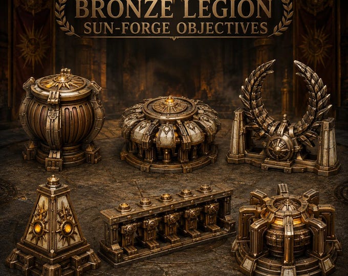 HGM Bronze Legion Sun-Forge | 6-Piece Objective Set | HGM Exclusive