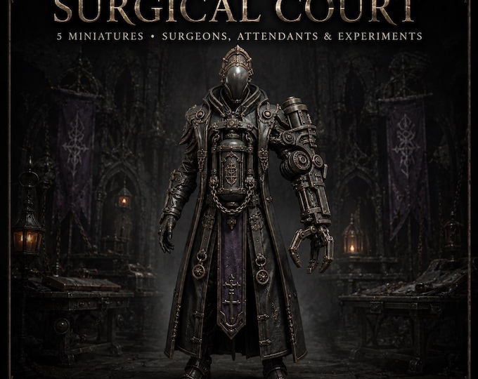 Hidden City Surgical Court – One or Set of 5 Resin Horror Miniatures – HGM Exclusive