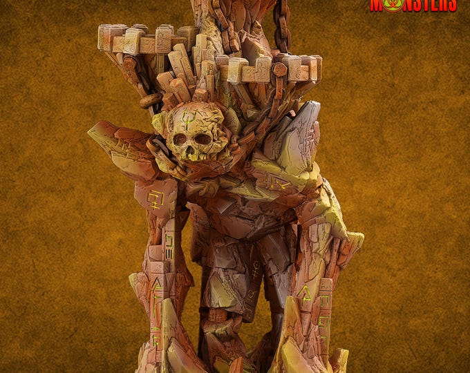 Desert Golem Print your Monster | PathFinder | Mini | Tabletop Wargaming | Dungeons and Dragons | Resin | Fantasy | RPG