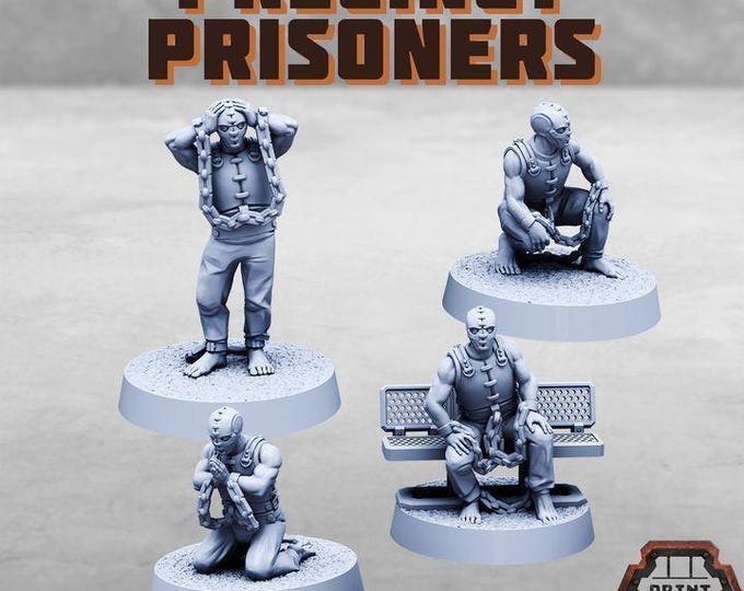 Precinct Prisoners - Grimdark - Print Minis - Fantasy Resin Miniature