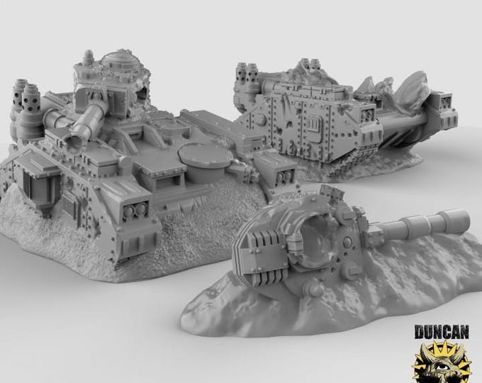 Wrecked Tanks - Duncan Shadow - Sci-Fi - Resin Vehicle