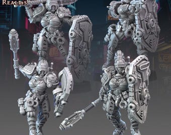 Eclipse Enforcer Divas with Riot Gear – Across The Realms – Sci-Fi – Resin Unit