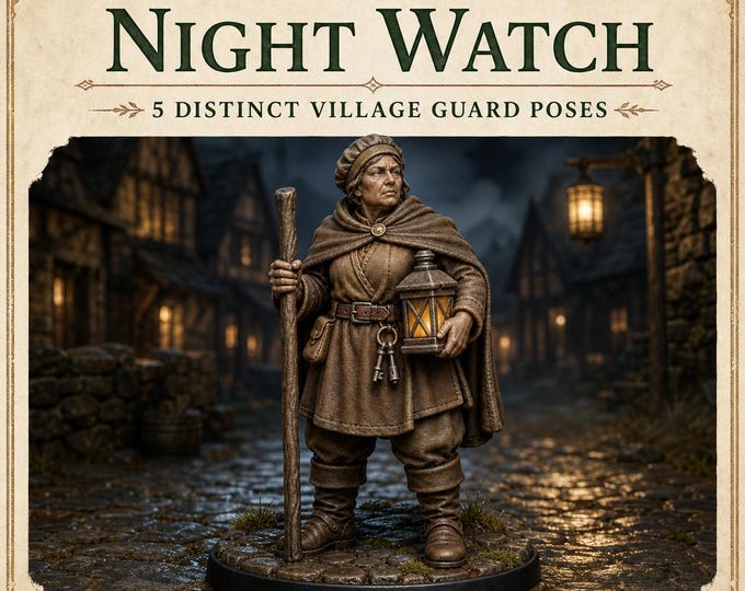 Lowroad Village Night Watch | Choose 1, Full 5 or Double Set | HGM Exclusive Resin Miniatures