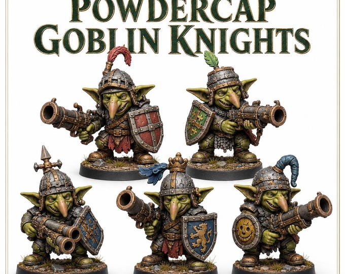 Goblin PowderCap Goblin Knights - Charity Miniature Series - HighlandGamingMinis Tabletop Wargaming sci-fi Grimdark