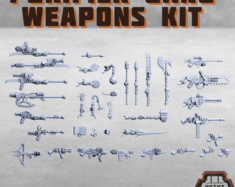 Purifier Gang Weapons Kit - Print Minis Licensed 28-32mm Resin Bits and Scatter