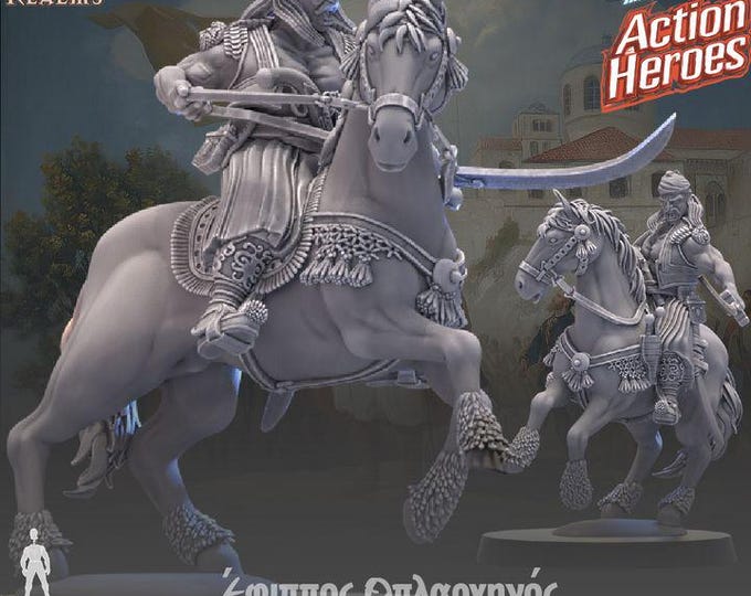Mounted Chieftain - Across the Realms - New Release July 25  - Sci-Fi OPR Grimdark compatible - Tabletop Wargaming Grimdark