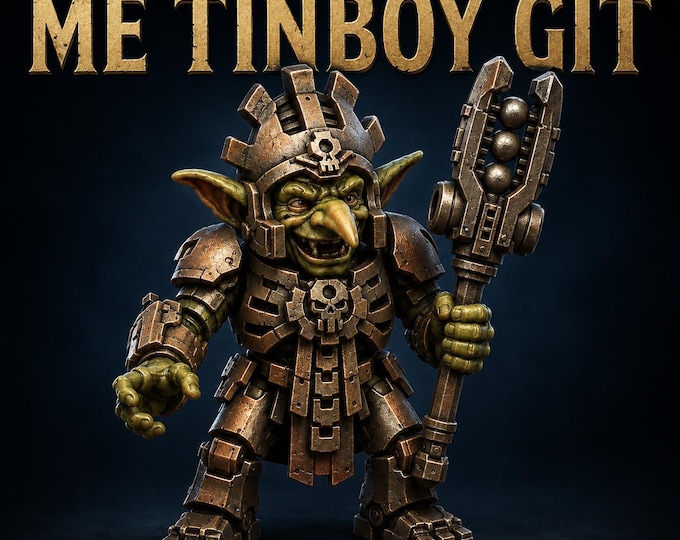 Me Not Gobbo Tinboy Git | 32mm Sci-Fi Goblin Charity Resin Miniature | HGM Exclusive