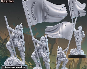 Imperial Cult Of Death Standard Bearer – Across The Realms – Sci-Fi – Resin Unit