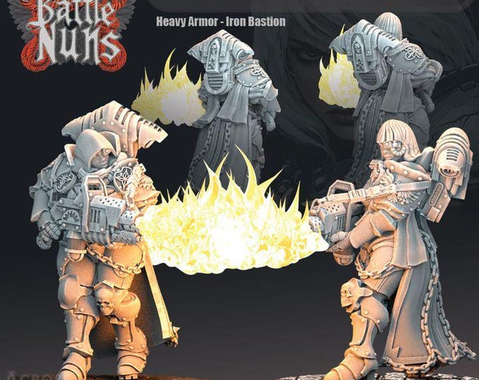 Battle Nuns with Flamethrowers - Across the Realms - New Release July 25  - Sci-Fi OPR Grimdark compatible - Tabletop Wargaming Grimdark