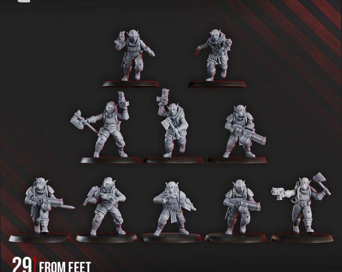 Gorggrot Tactic Squad - Space Orks - Grimdark - DakkaDakka - Fantasy Squad Miniatures