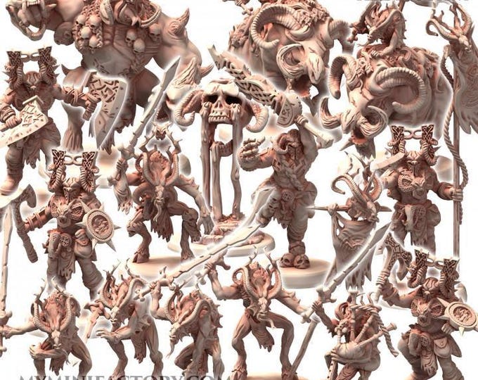 Chaos Demons of Wrath Celtic Theme - Printerra Studios - Tabletop Wargaming Miniature for Grimdark | OPR | Sci-fi