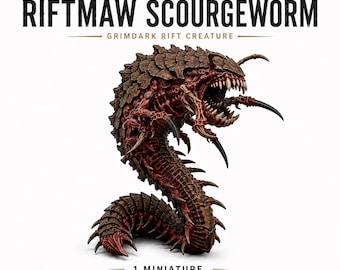 Space Bug Worm Terror 2.0 - HGM Exclusive Resin Alien Monster Miniature - 3 Sizes