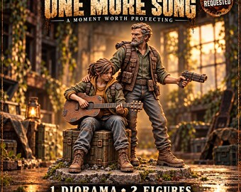 One More Song | Wren and Garran Survivor Diorama | 32mm Resin Miniature | The Hollow Bloom HGM Exclusive