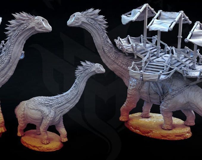 Long Neck With Saddle - Mini Monster Mayhem Fantasy Resin Miniature