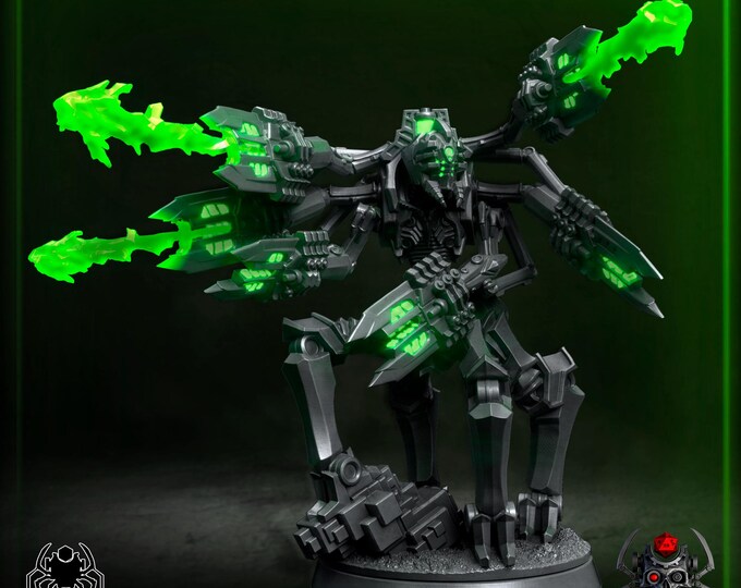 Metal born multi-target gunner - for Sci-Fi Wargames & TTRPG | Eight Legs Miniatures mini