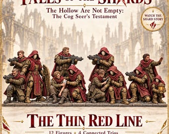 The Thin Red Line | Tales of the Shards | Charity model -  RedCross Choose 1 Connected Trio or Full 12-Figure Sci-Fi Diorama | HGM Exclusive